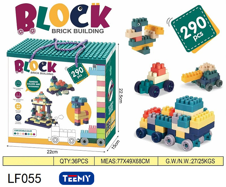 BLOQUES ARMABLES 290 PIEZAS  , PRECIO PUBLICADO ES AL POR MAYOR Y DEBEN SER 3 UNIDADES DEL MISMO  1