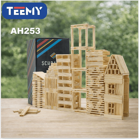 BLOQUES MADERA 300 PIEZAS  , 3 DEL MISMO POR MAYOR  (AH253)