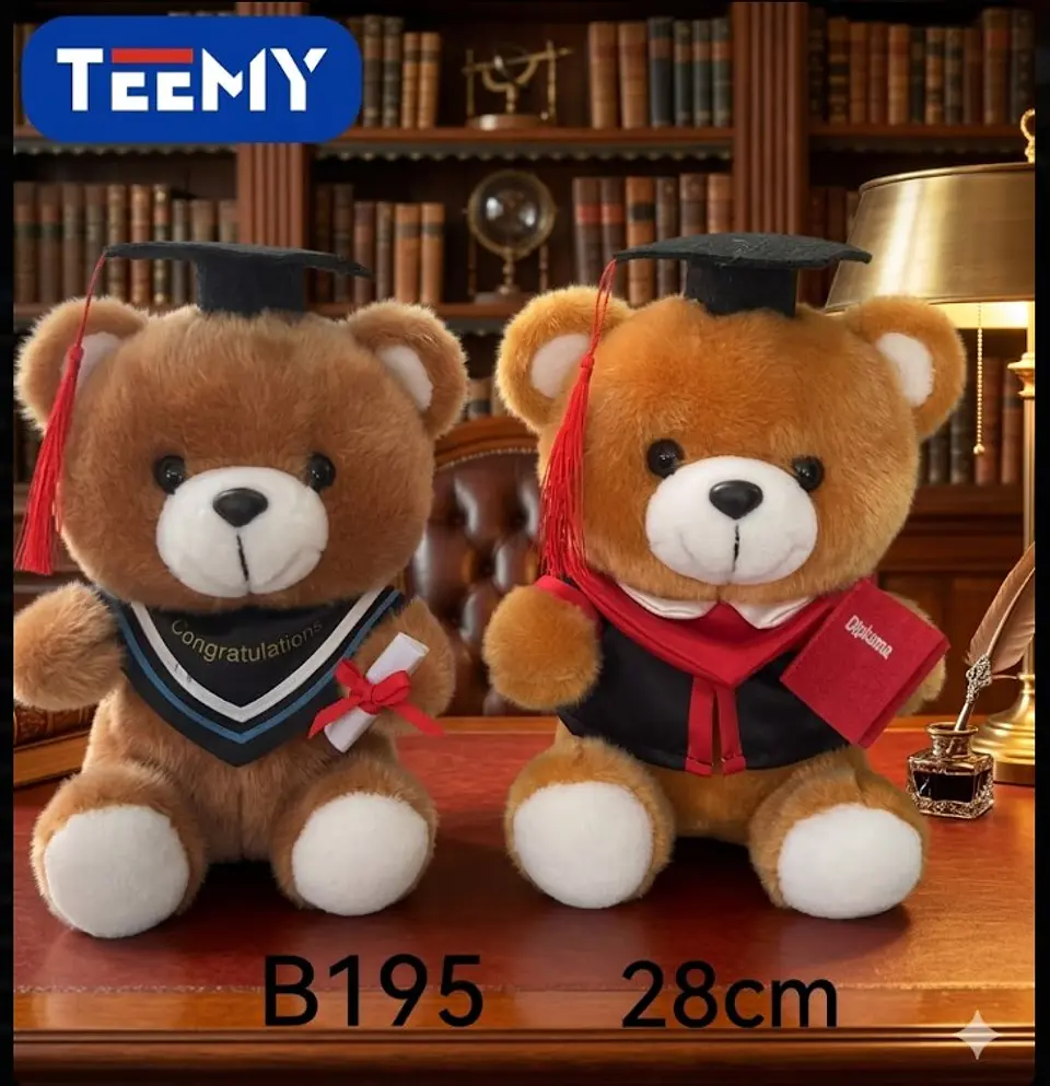 PELUCHE OSO 28 CM GRADUACION (LICENCIATURA) , 3 DEL MISMO POR MAYOR (B195) 1