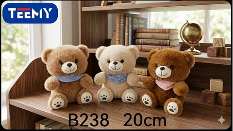 PELUCHE OSO 20 CM, 3 DEL MISMO POR MAYOR (B238)