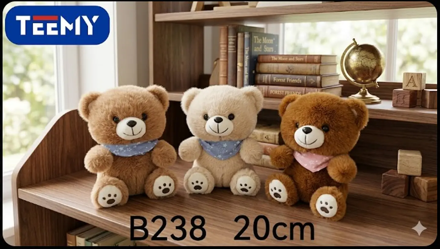 PELUCHE OSO 20 CM, 3 DEL MISMO POR MAYOR (B238) 1