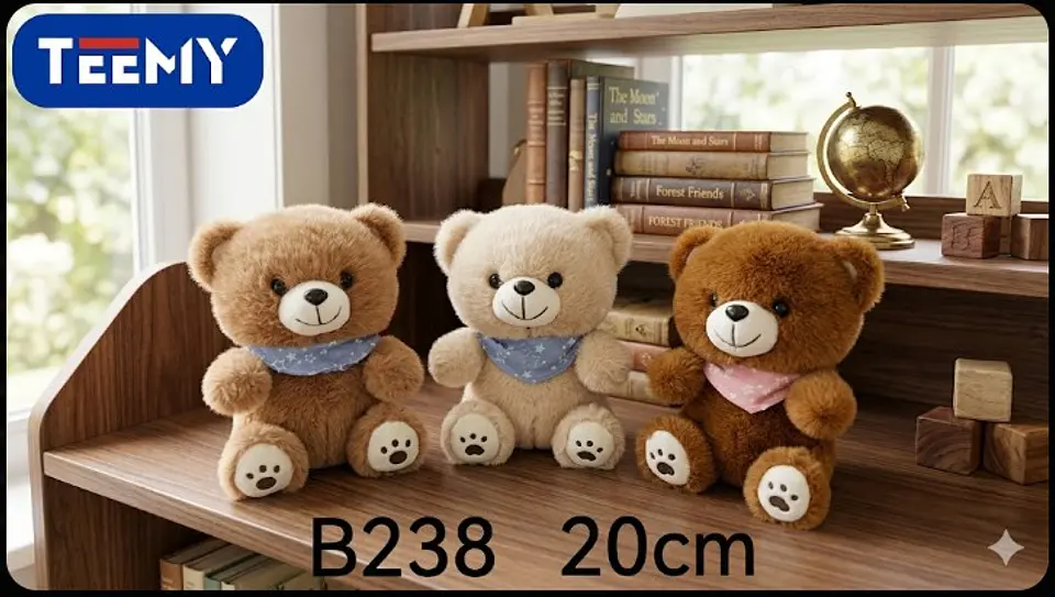 PELUCHE OSO 20 CM, 3 DEL MISMO POR MAYOR (B238) 1