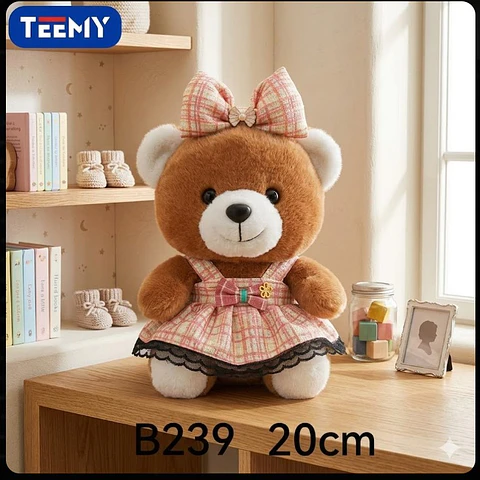PELUCHE OSO 20 CM, 3 DEL MISMO POR MAYOR (B239)