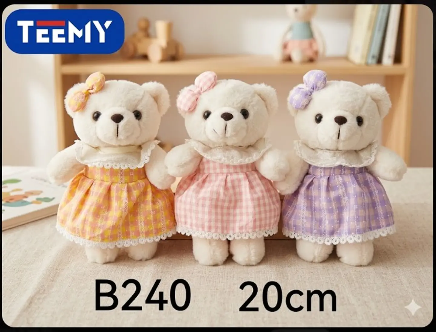 PELUCHE OSO 20 CM, 3 DEL MISMO POR MAYOR (B240) 1