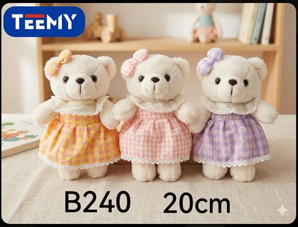 PELUCHE OSO 20 CM, 3 DEL MISMO POR MAYOR (B240) 1