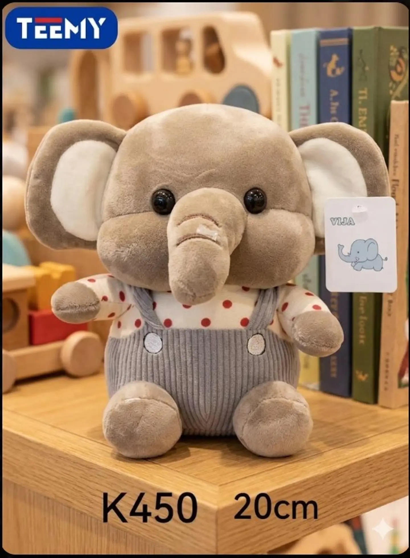 PELUCHE ELEFANTE 20 CM, 3 DEL MISMO AL POR MAYOR (K450) 1