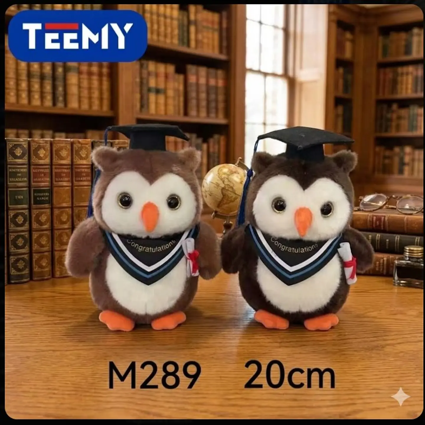 PELUCHE BUHO 20 CM GRADUACION (LICENCIATURA), 3 DEL MISMO POR MAYOR (M289) 1