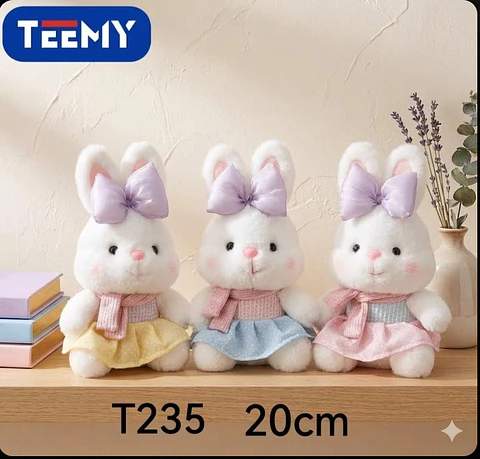 PELUCHE CONEJO 20 CM, 3 DEL MISMO POR MAYOR (T235)