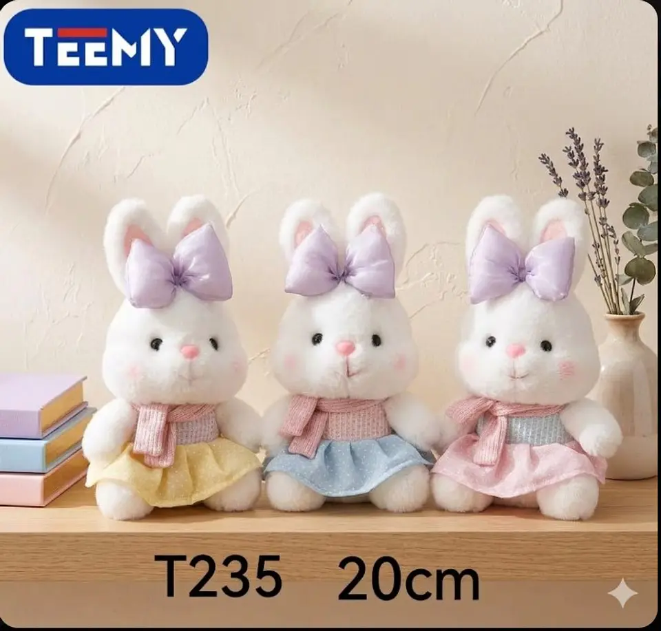 PELUCHE CONEJO 20 CM, 3 DEL MISMO POR MAYOR (T235) 1