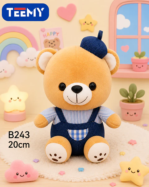 PELUCHE OSO 20 CM, 3 DEL MISMO POR MAYOR (B243)