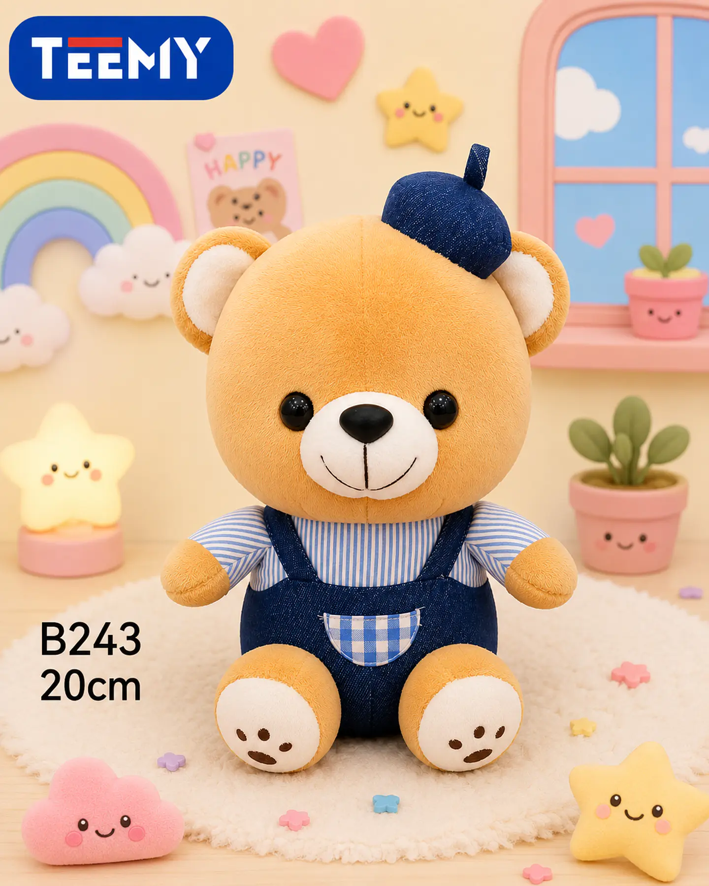 PELUCHE OSO 20 CM, 3 DEL MISMO POR MAYOR (B243) 1