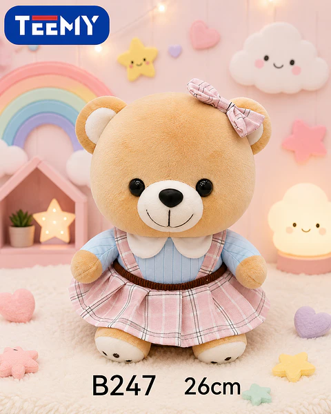 PELUCHE OSO 26 CM (B247), 3 DEL MISMO POR MAYOR