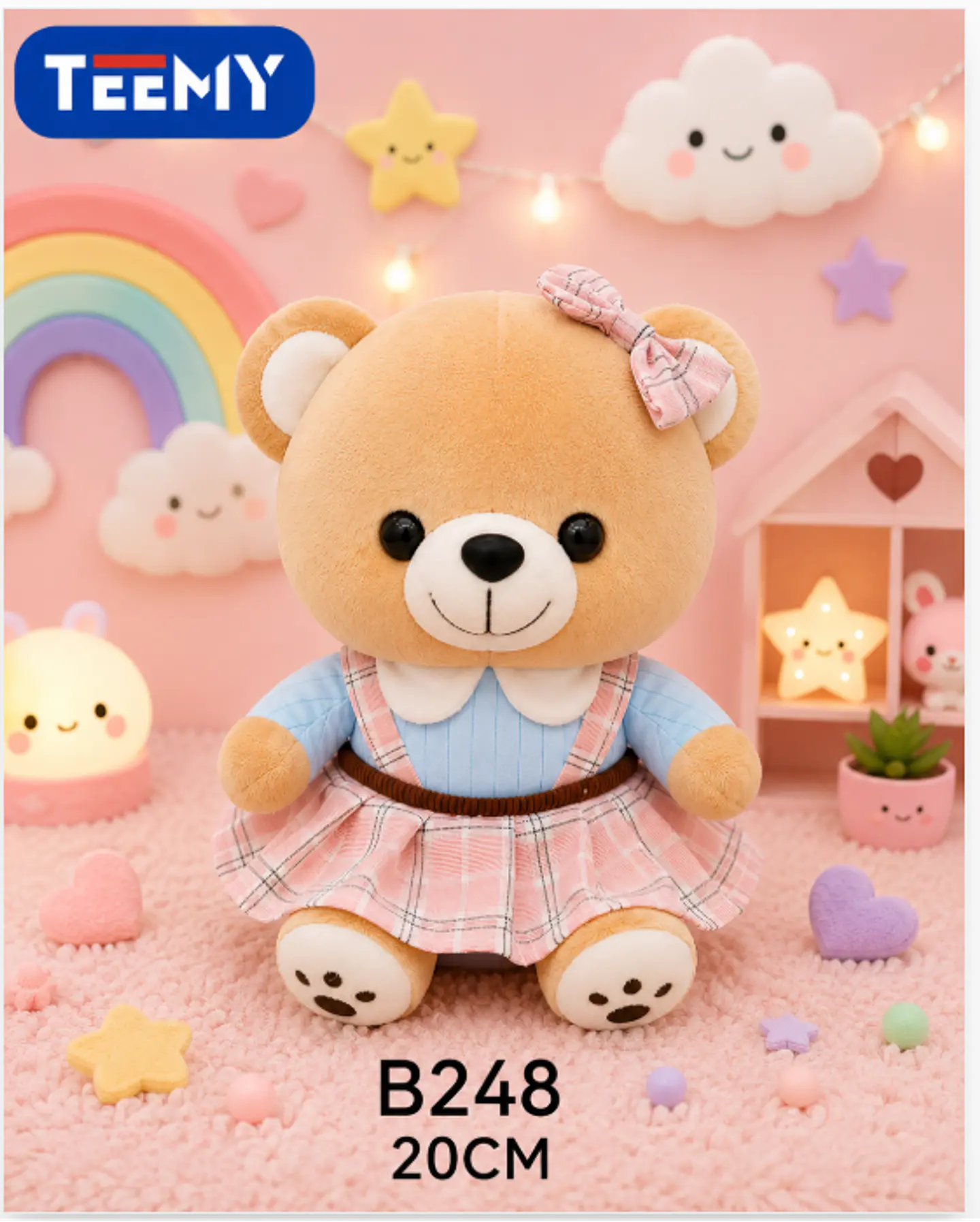 PELUCHE OSO 20 CM, 3 DEL MISMO POR MAYOR (B248) 1