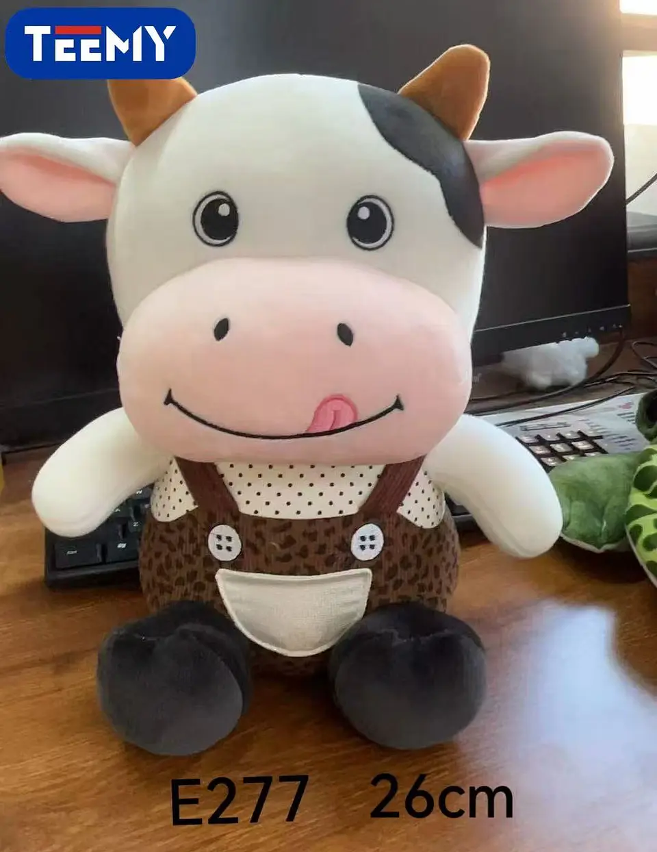 PELUCHE VACA 26 CM (E277),  3 DEL MISMO POR MAYOR 1