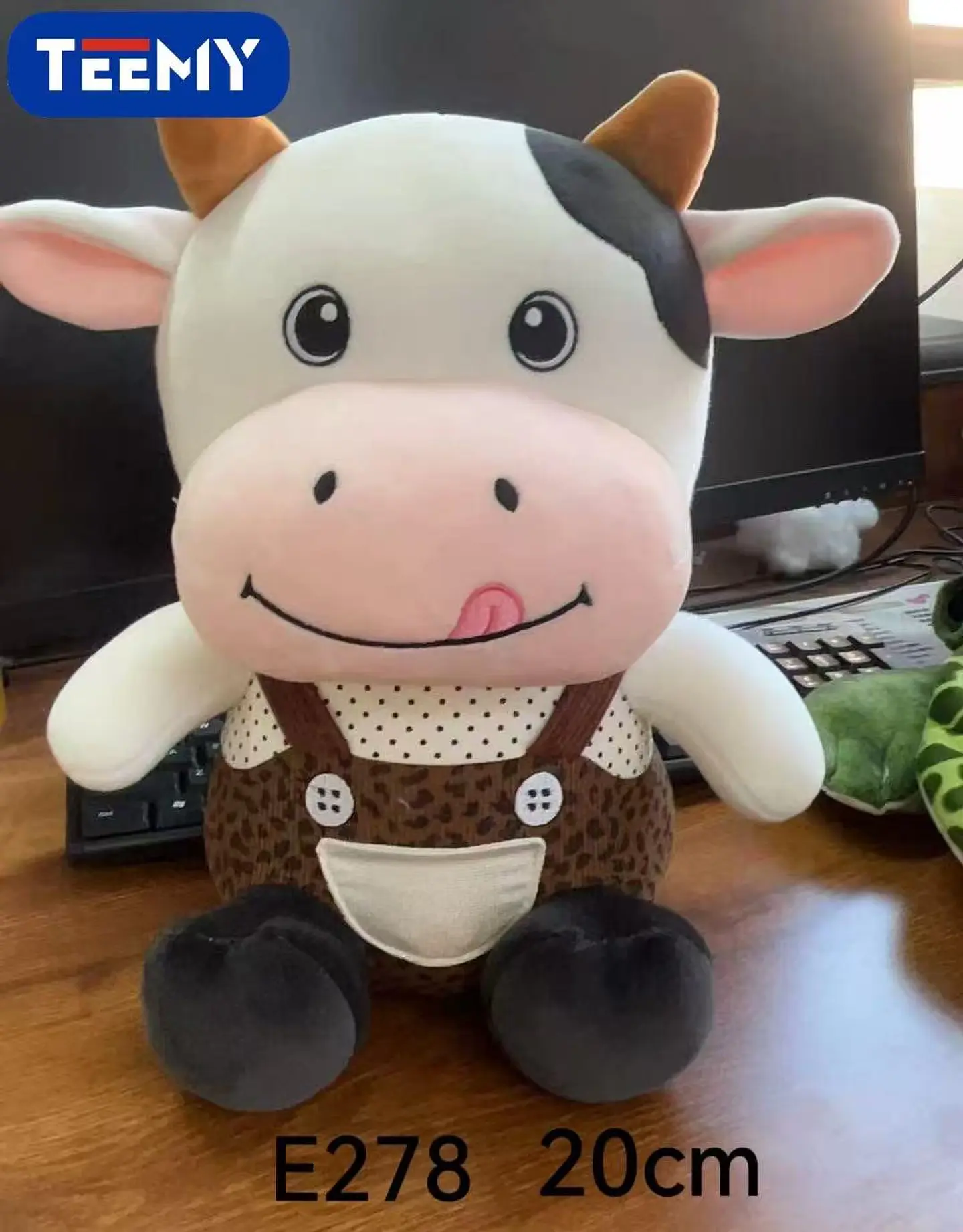 PELUCHE VACA 20 CM (E278),  3 DEL MISMO POR MAYOR 1