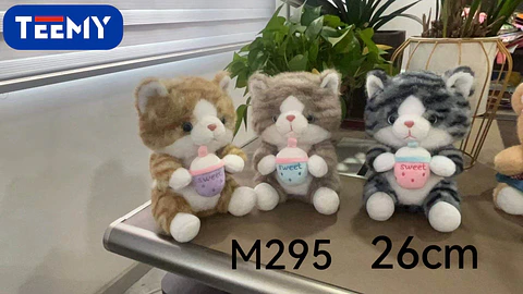 PELUCHE GATO 26 CM (M295), 3 DEL MISMO POR MAYOR