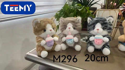 PELUCHE GATO 20 CM, 3 DEL MISMO POR MAYOR (M296)