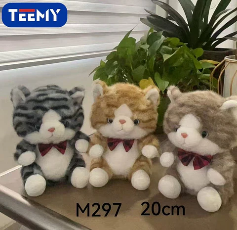 PELUCHE GATO 20 CM, 3 DEL MISMO POR MAYOR (M297)