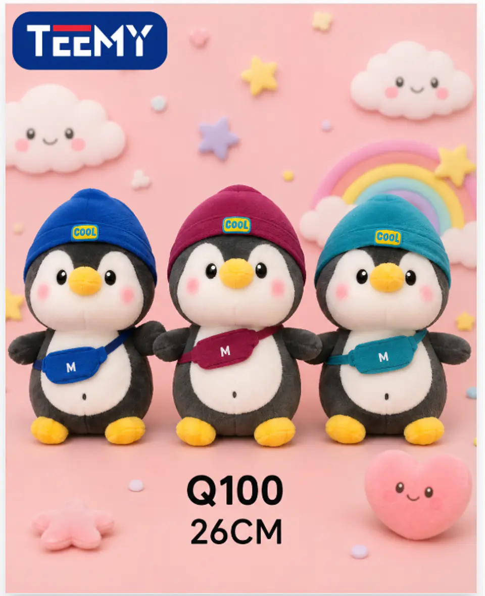 PELUCHE PINGUINO 26 CM, 3 DEL MISMO POR MAYOR (Q100) 1