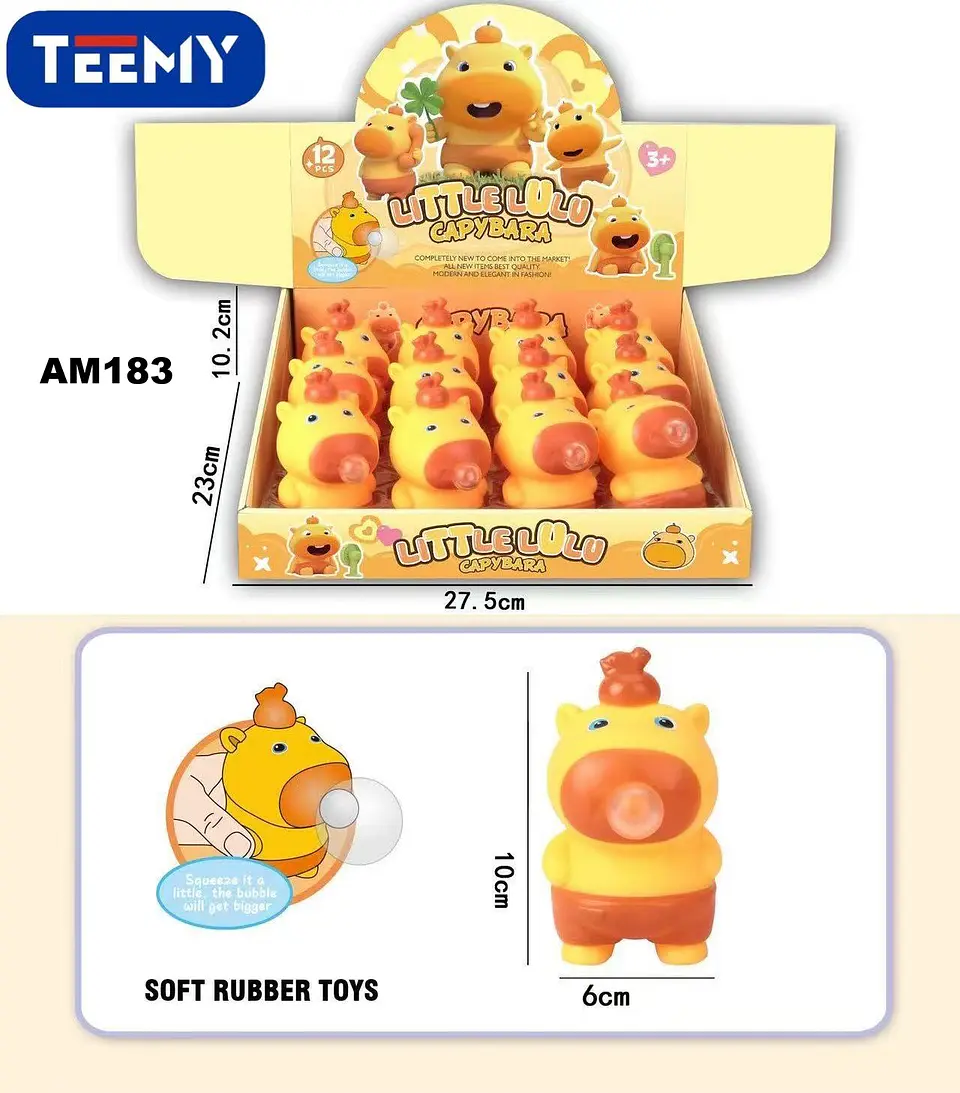 SQUISHY CAPYBARA PAQUETE 12 PIEZAS (AM183) 1