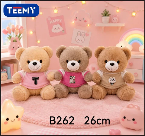 PELUCHE OSO 26 CM, 3 DEL MISMO POR MAYOR  (B262)