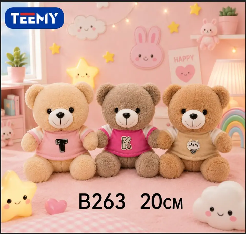 PELUCHE OSO 20 CM, 3 DEL MISMO POR MAYOR  (B263) 1