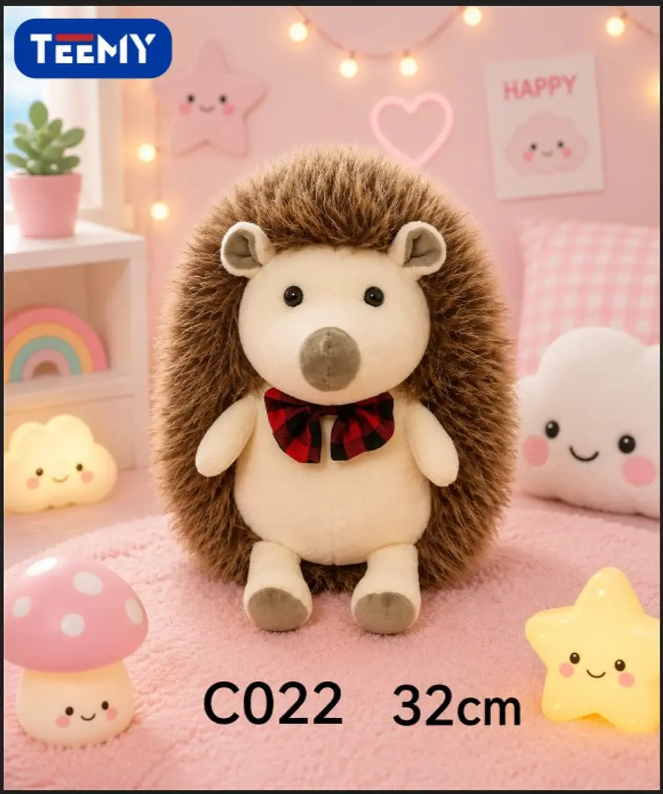 PELUCHE ERIZO 32 CM, 3 DEL MISMO POR MAYOR  (C022) 1