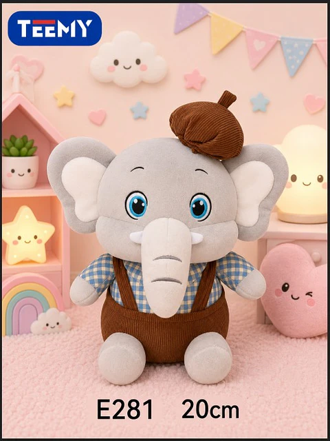 PELUCHE ELEFANTE 20 CM, 3 DEL MISMO POR MAYOR  (E281)