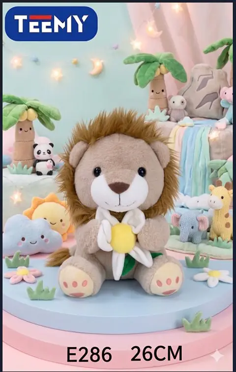 PELUCHE LEON 26 CM, 3 DEL MISMO POR MAYOR  (E286)