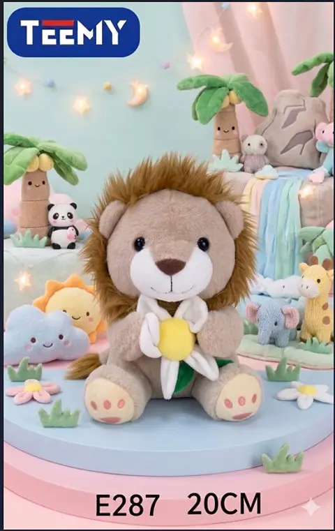 PELUCHE LEON 20 CM, 3 DEL MISMO POR MAYOR  (E287)