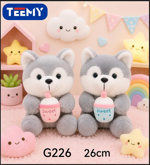 PELUCHE LOBO 26CM, 3 DEL MISMO POR MAYOR  (G226)