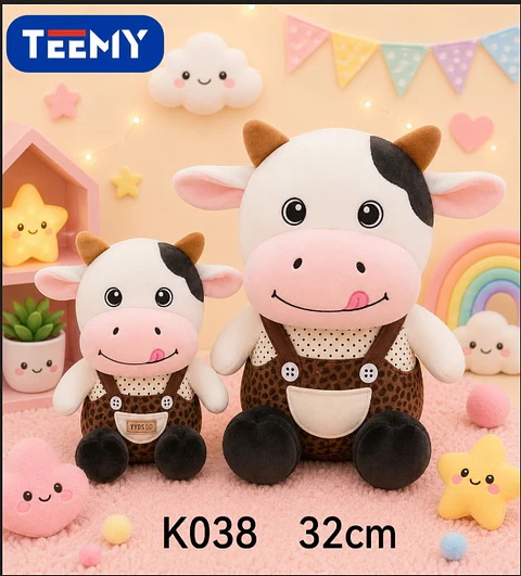 PELUCHE VACA 32 CM, 3 DEL MISMO POR MAYOR  (K038)