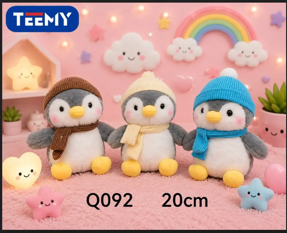 PELUCHE PINGUINO 20 CM , 3 DEL MISMO POR MAYOR  (Q092) 1