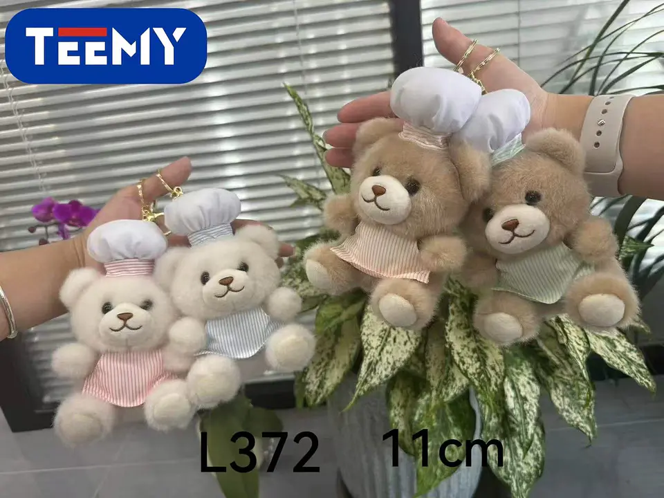 LLAVERO PELUCHE OSO 11 CM PAQUETE 12 PIEZAS (L372) 1