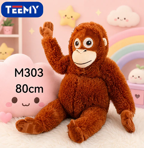 PELUCHE MONO PUNCH 80 CM , 3 DEL MISMO POR MAYOR (M303)