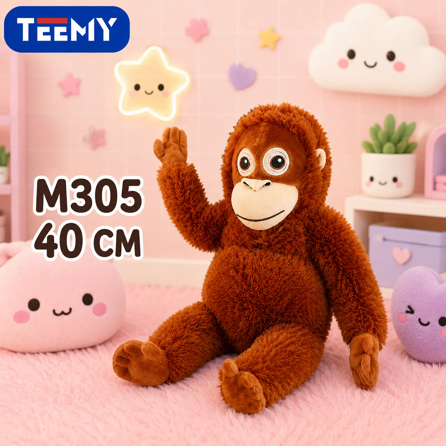 PELUCHE MONO PUNCH 40 CM , 3 DEL MISMO POR MAYOR (M305) 1