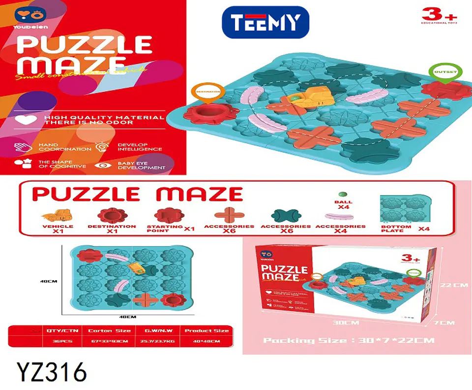 PUZZLE LABERINTO, 3 DEL MISMO POR MAYOR  (YZ316) 1