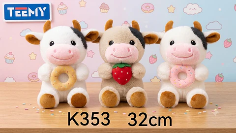PELUCHE VACA 20 CM,3 DEL MISMO POR MAYOR (K353)