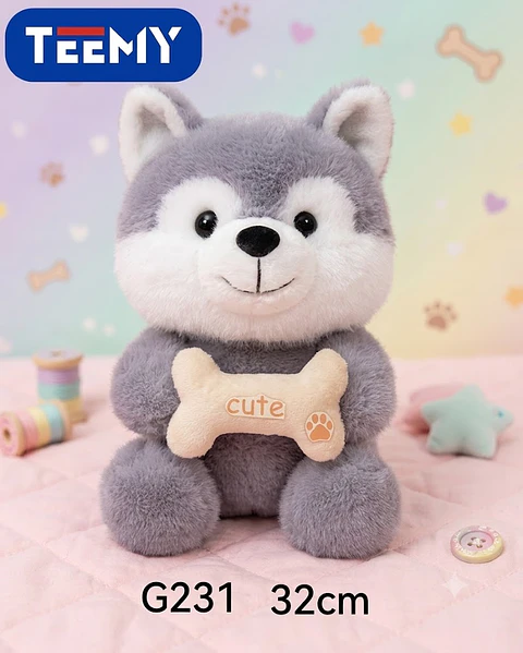 PELUCHE LOBO 20 CM, 3 DEL MISMO POR MAYOR (G231)