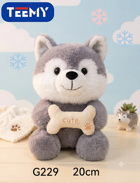PELUCHE LOBO 20 CM, 3 DEL MISMO POR MAYOR (G229)