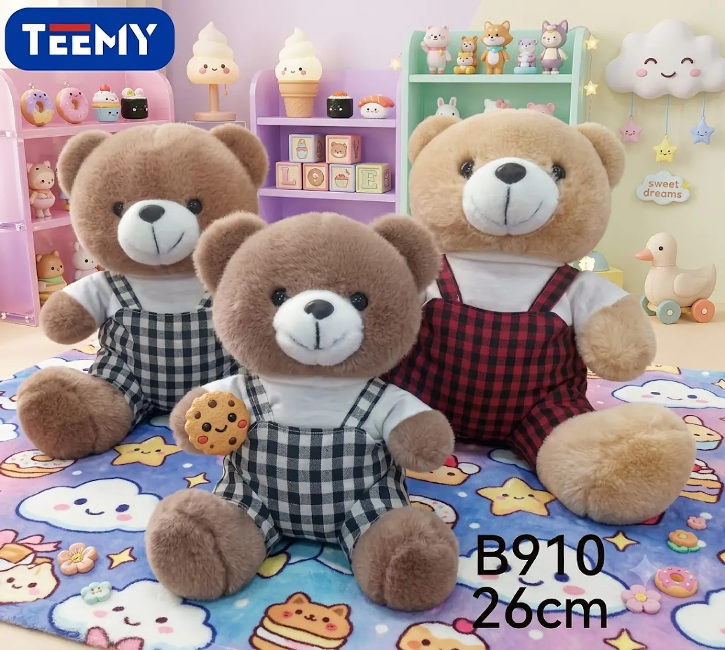 PELUCHE OSO 26 CM, 3 DEL MISMO POR MAYOR (B910) 1