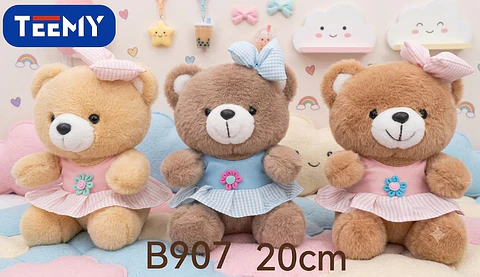 PELUCHE OSO 20 CM , 3 DEL MISMO POR MAYOR (B907)
