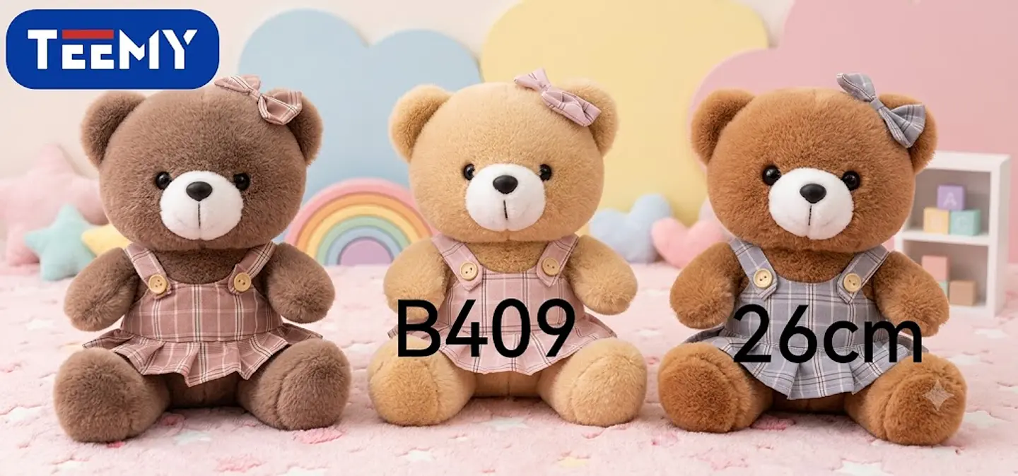 PELUCHE OSO 26 CM, 3 DEL MISMO POR MAYOR (B409) 1