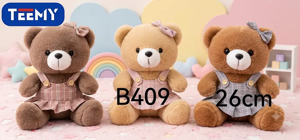 PELUCHE OSO 26 CM, 3 DEL MISMO POR MAYOR (B409) 1