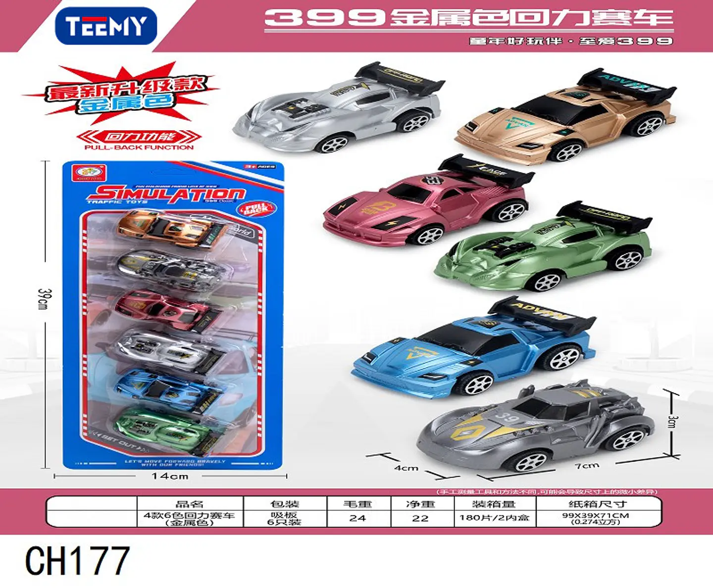 SET DE CARROS,  3 DEL MISMO POR MAYOR  (CH177) 1