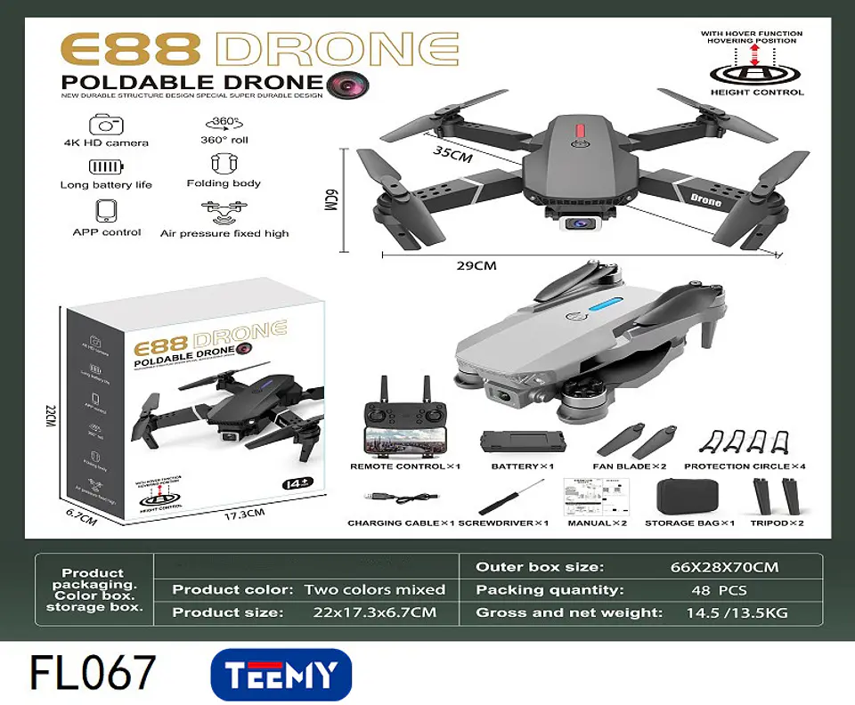DRON CON CAMARA , 3 DEL MISMO POR MAYOR  (FL067) 1