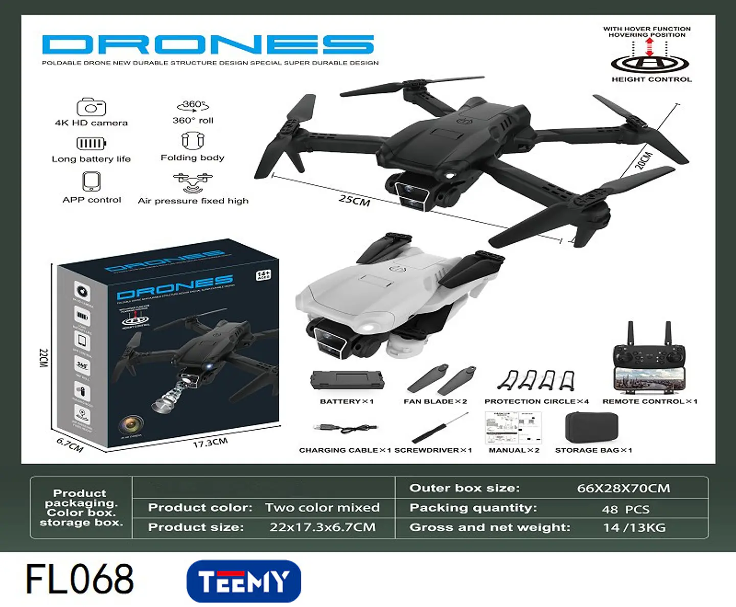 DRON CON CAMARA , 3 DEL MISMO POR MAYOR  (FL068) 1