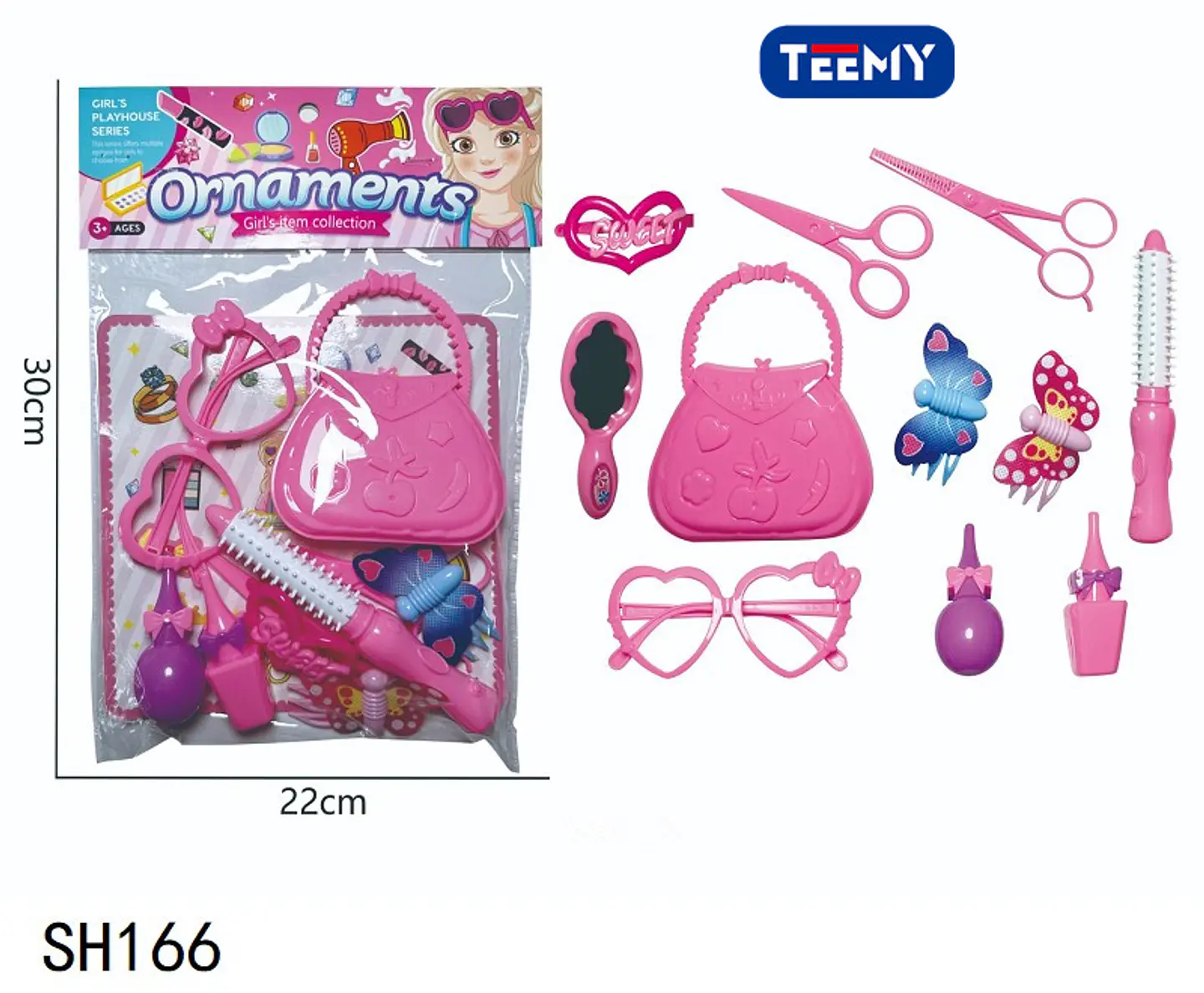 JUGUETE DE BELLEZA CON ACCESORIOS, 3 DEL MISMO POR MAYOR  (SH166) 1