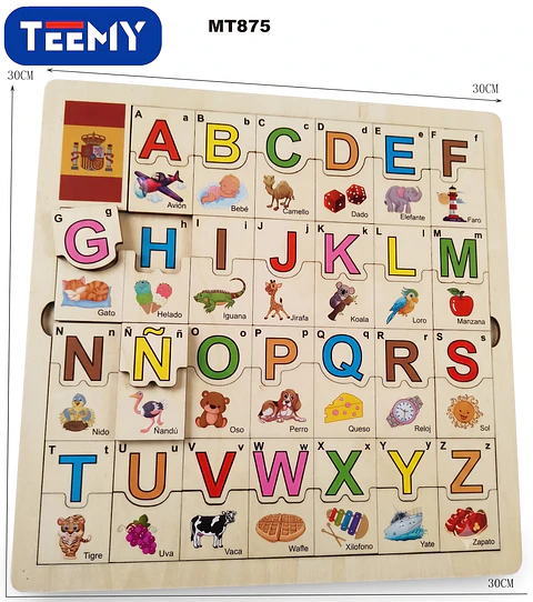PUZZLE DIDACTICO LETRAS Y ANIMALES, 3 DEL MISMO POR MAYOR  (MT875)