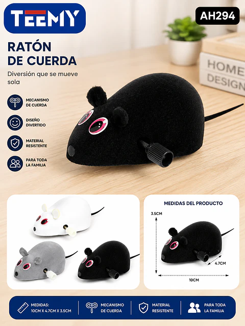 RATON A CUERDA PAQUETE 12 PIEZAS 